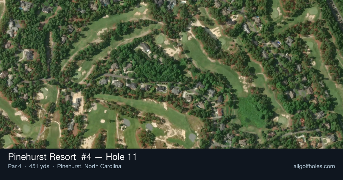 Hole 11 aerial at Pinehurst Resort #4