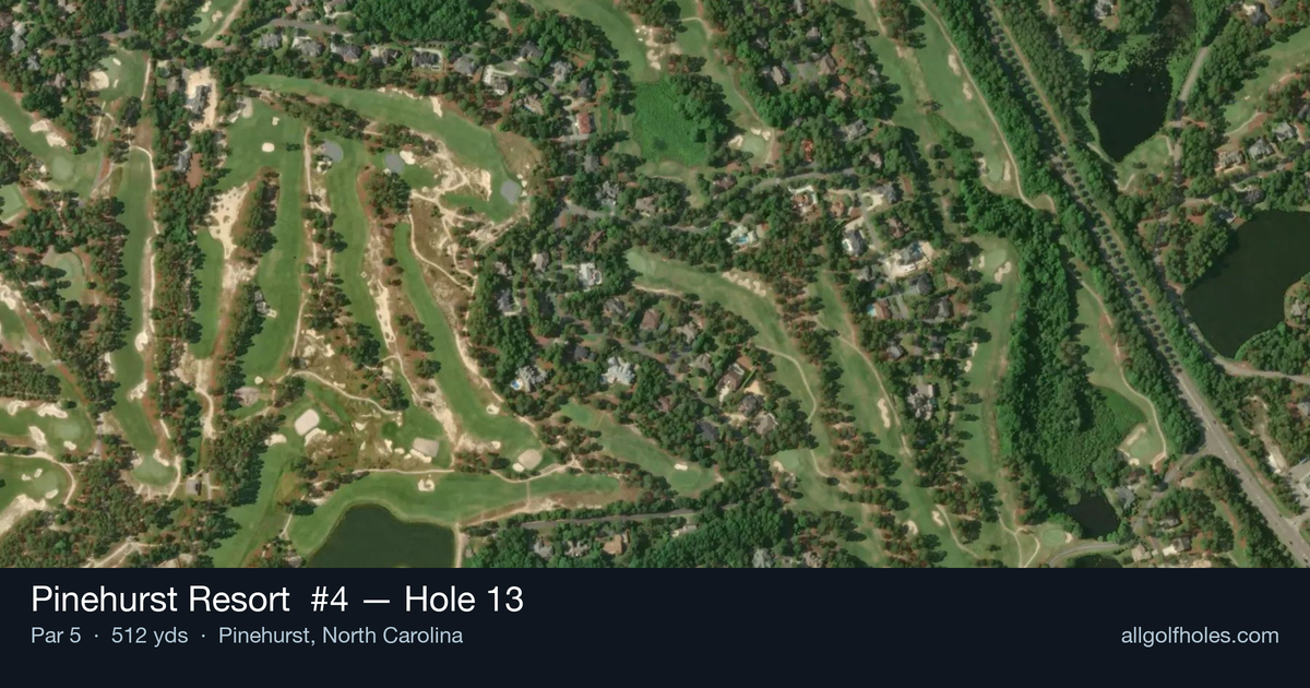 Hole 13 aerial at Pinehurst Resort #4