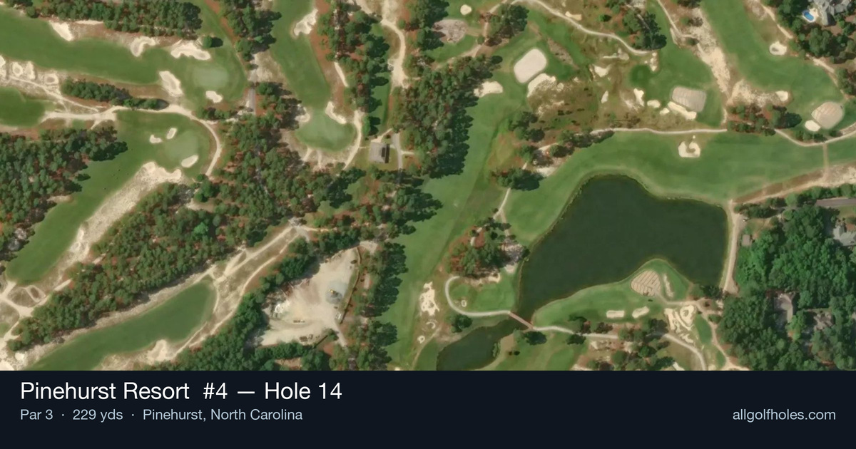 Hole 14 aerial at Pinehurst Resort #4