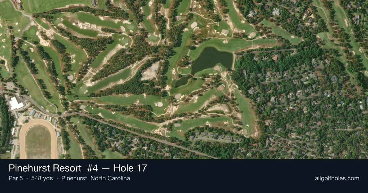 Hole 17 aerial at Pinehurst Resort #4