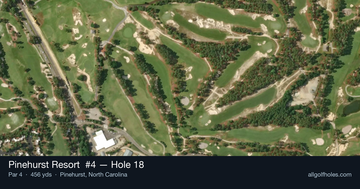 Hole 18 aerial at Pinehurst Resort #4