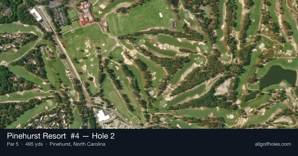 Hole 2 aerial at Pinehurst Resort #4