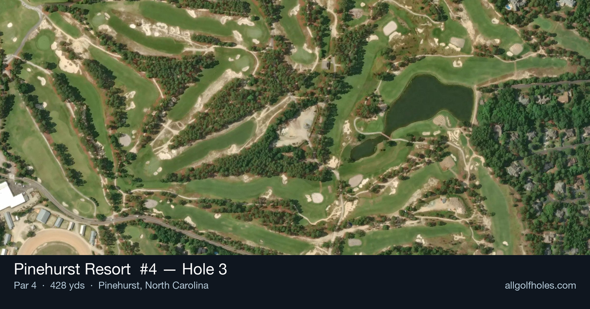 Hole 3 aerial at Pinehurst Resort #4