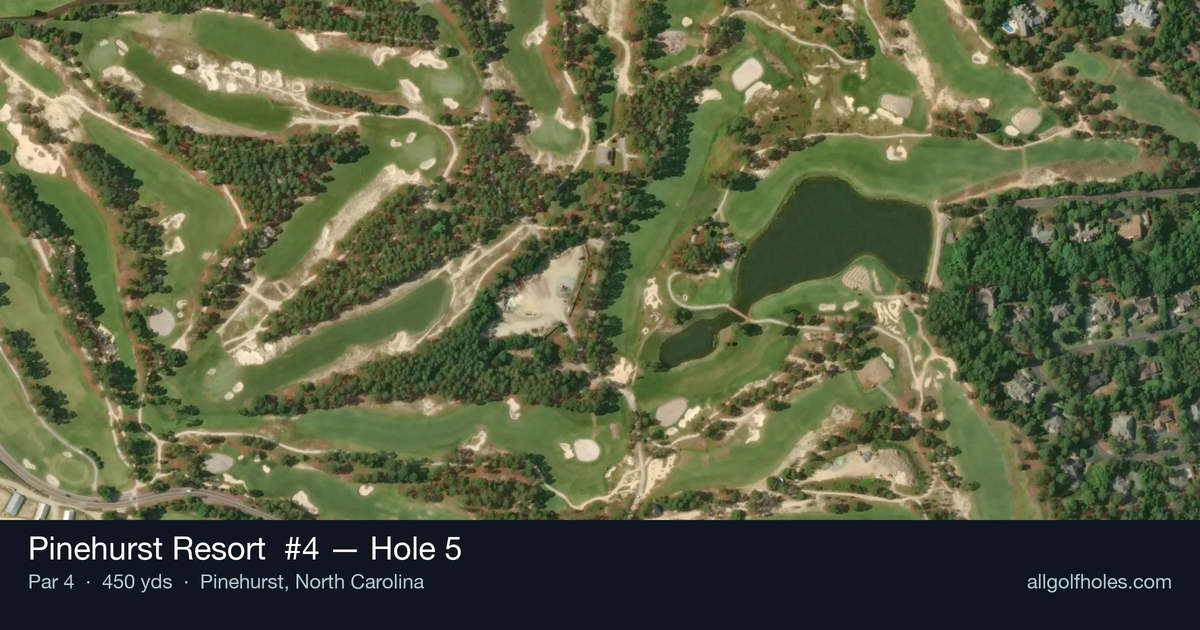 Hole 5 aerial at Pinehurst Resort #4