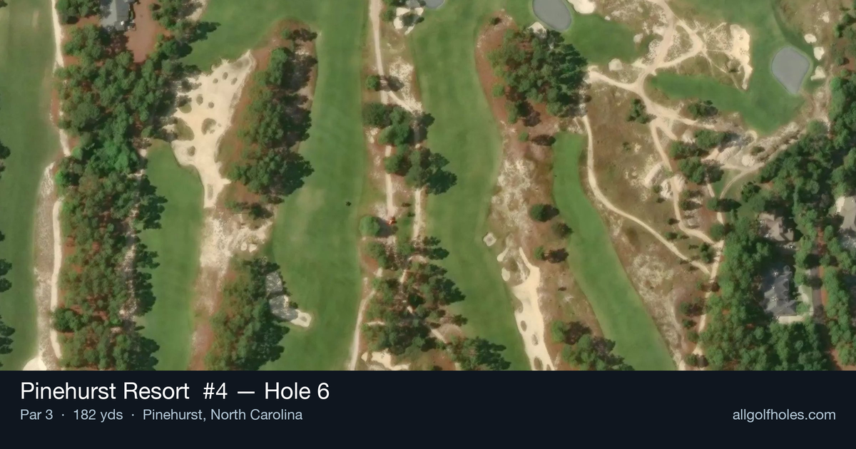 Hole 6 aerial at Pinehurst Resort #4