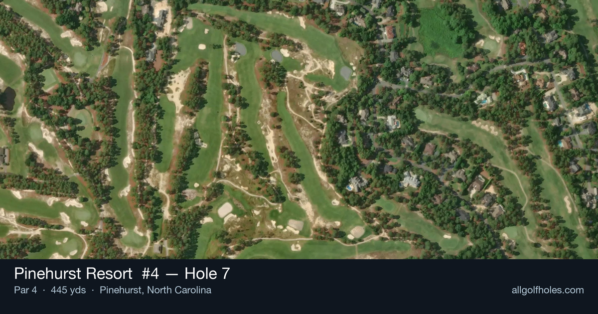 Hole 7 aerial at Pinehurst Resort #4