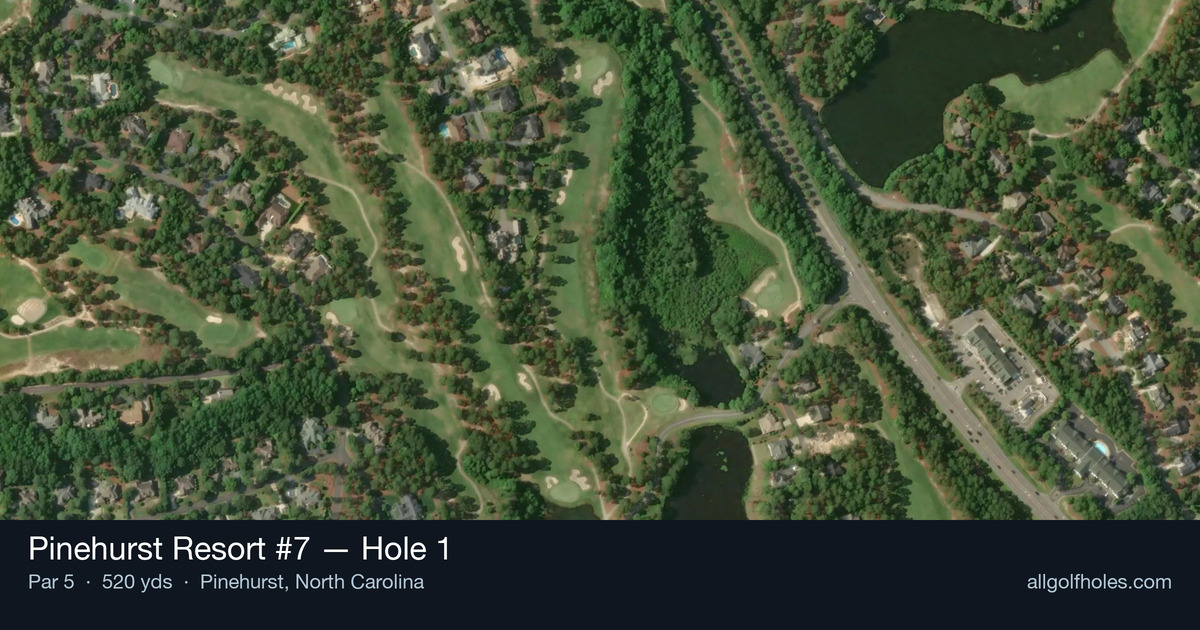 Hole 1 aerial at Pinehurst Resort #7
