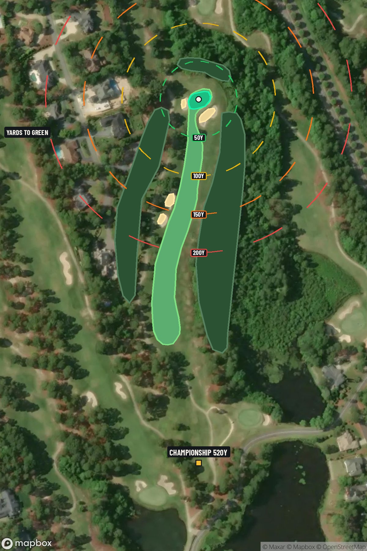 Hole 1 aerial at Pinehurst Resort #7