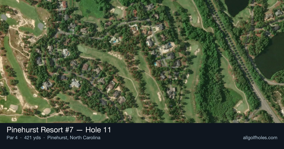 Hole 11 aerial at Pinehurst Resort #7