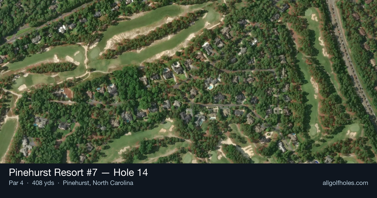 Hole 14 aerial at Pinehurst Resort #7