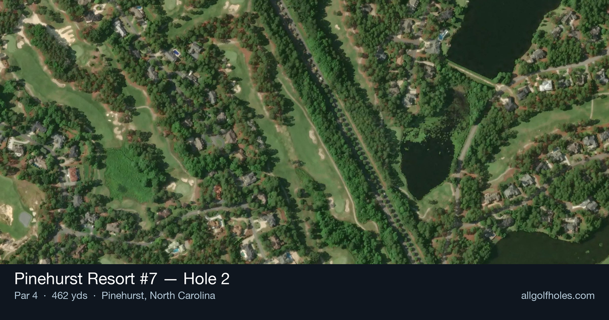 Hole 2 aerial at Pinehurst Resort #7