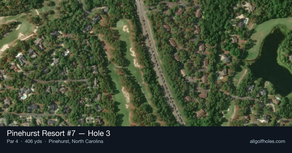 Hole 3 aerial at Pinehurst Resort #7