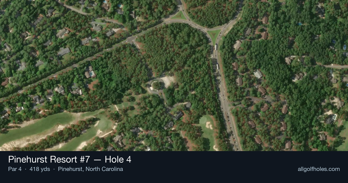 Hole 4 aerial at Pinehurst Resort #7