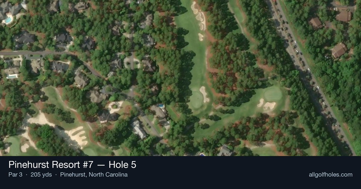 Hole 5 aerial at Pinehurst Resort #7