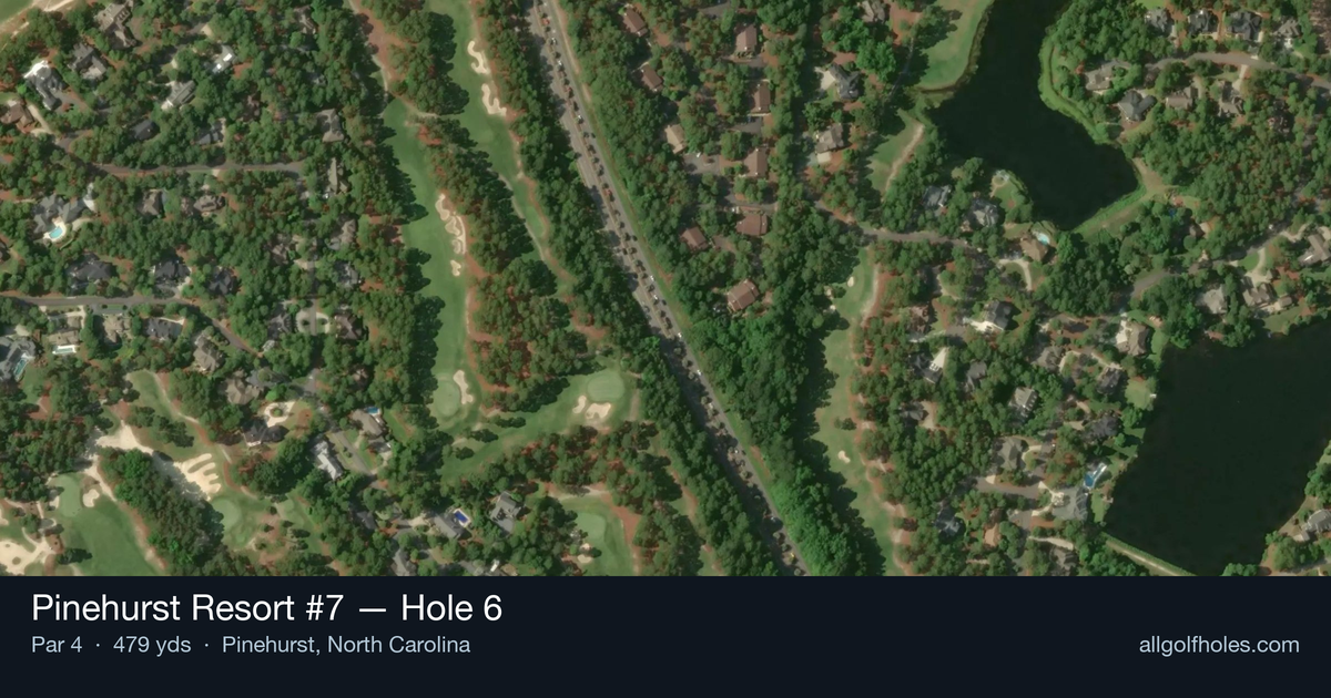 Hole 6 aerial at Pinehurst Resort #7