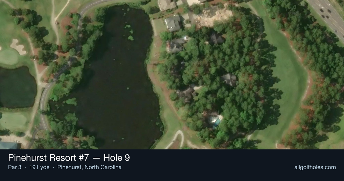 Hole 9 aerial at Pinehurst Resort #7