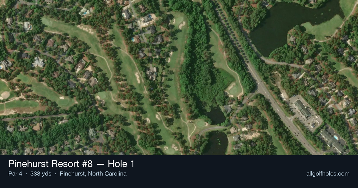 Hole 1 aerial at Pinehurst Resort #8
