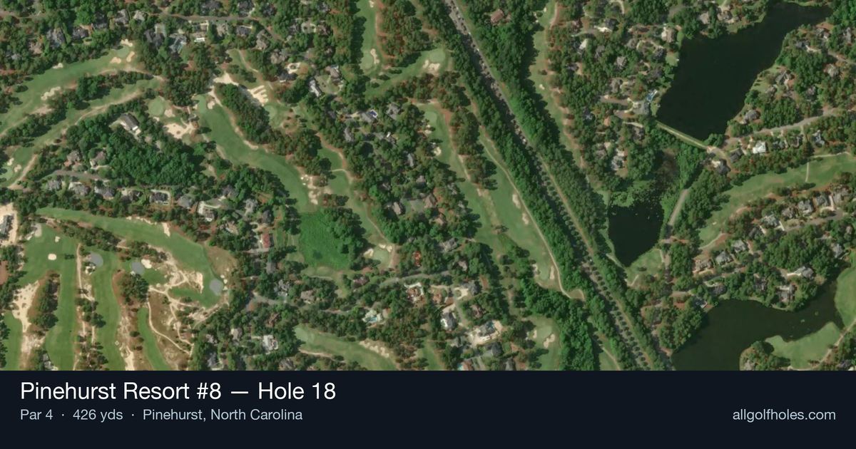 Hole 18 aerial at Pinehurst Resort #8