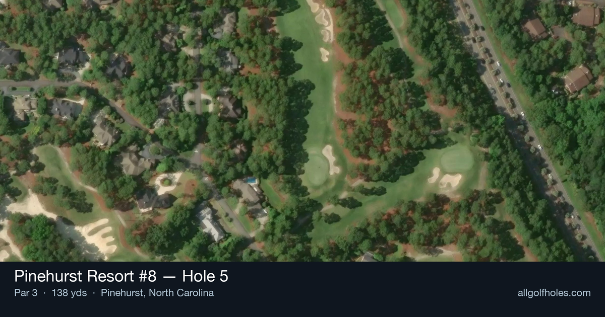 Hole 5 aerial at Pinehurst Resort #8