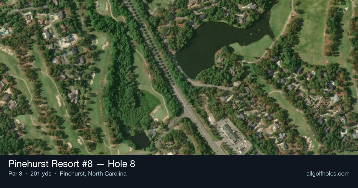 Hole 8 aerial at Pinehurst Resort #8