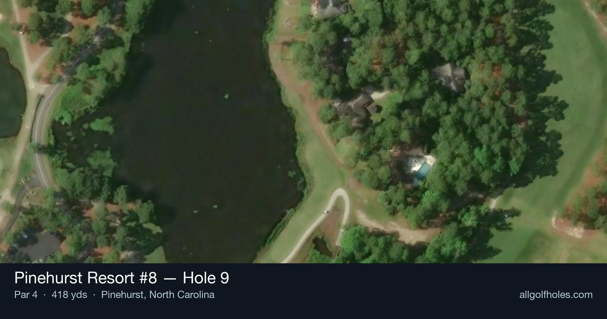 Hole 9 aerial at Pinehurst Resort #8