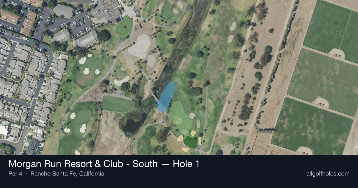 Hole 1 aerial at Morgan Run Resort & Club - South