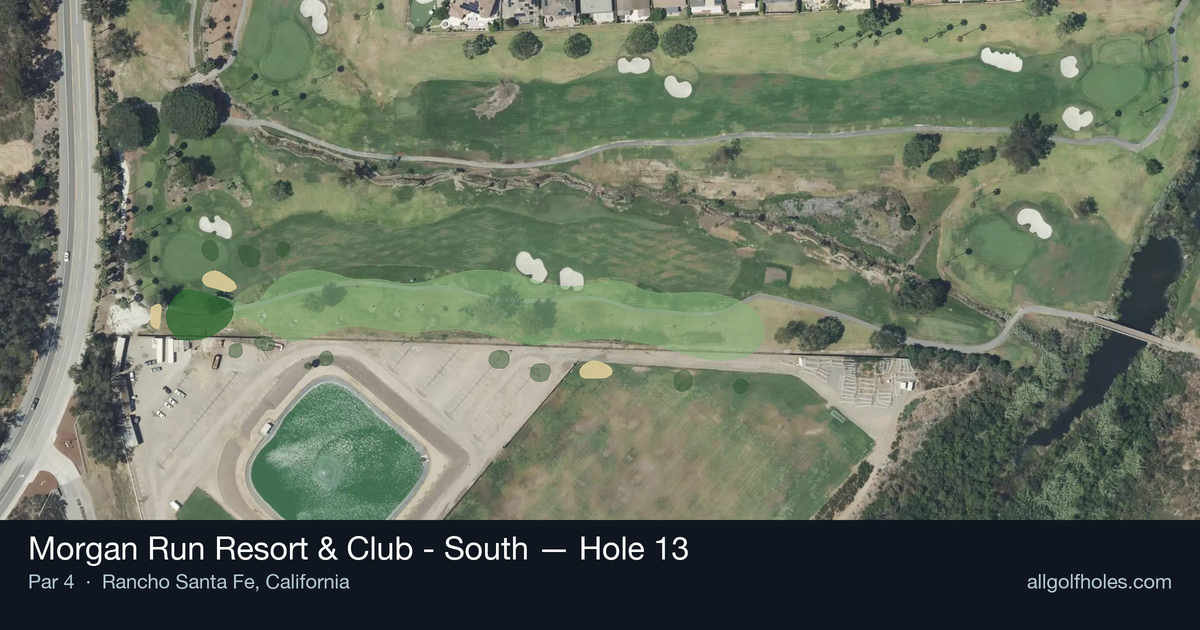 Hole 13 aerial at Morgan Run Resort & Club - South
