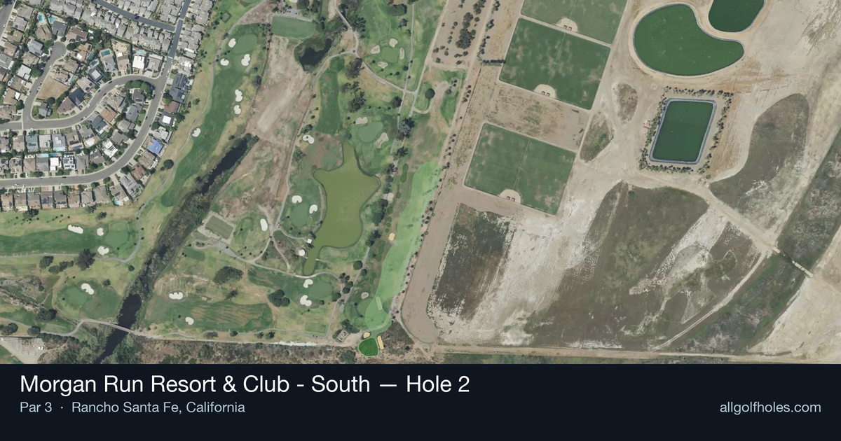 Hole 2 aerial at Morgan Run Resort & Club - South