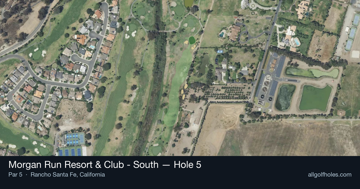 Hole 5 aerial at Morgan Run Resort & Club - South