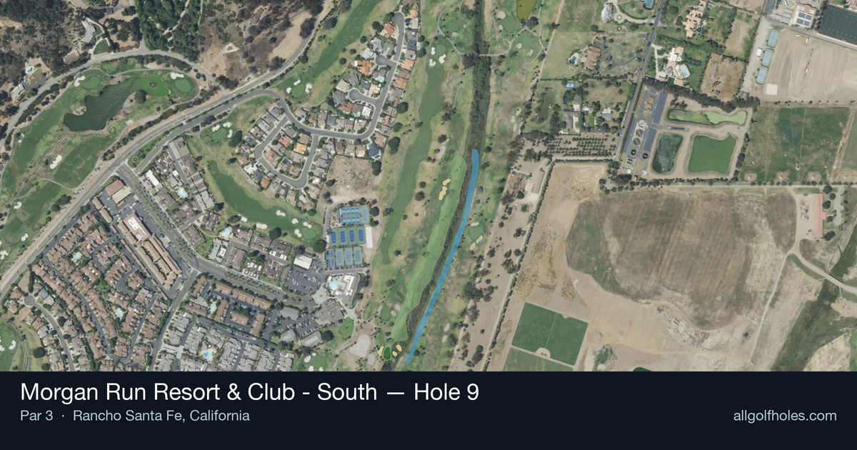 Hole 9 aerial at Morgan Run Resort & Club - South