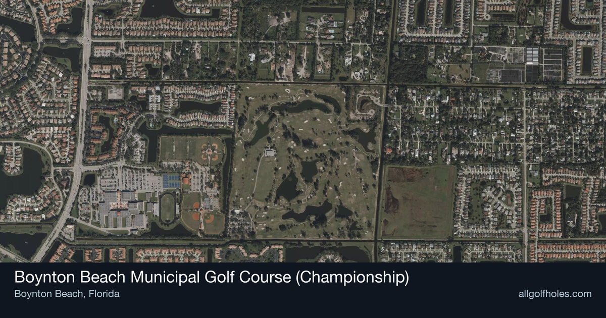 Boynton Beach Municipal Golf Course (Championship) aerial view