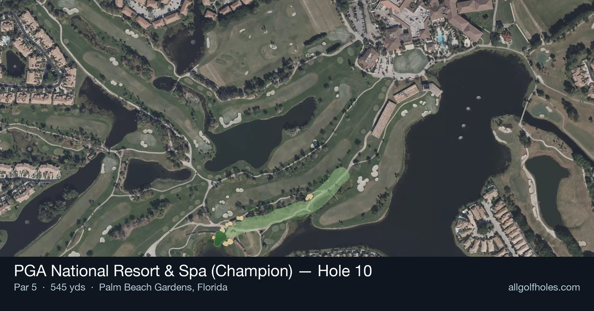 Hole 10 aerial at PGA National Resort & Spa (Champion)