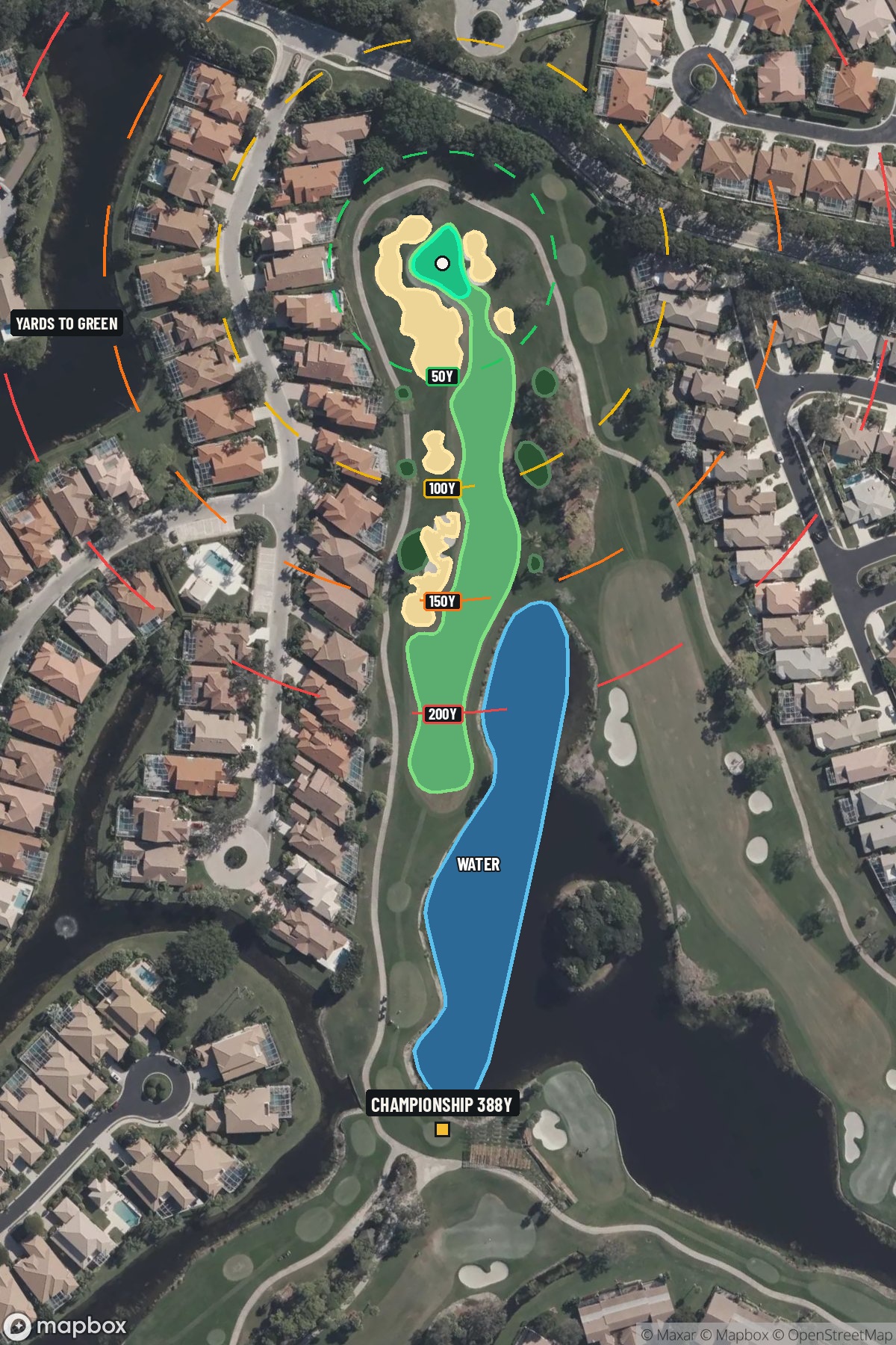 Hole 13 aerial at PGA National Resort & Spa (Champion)
