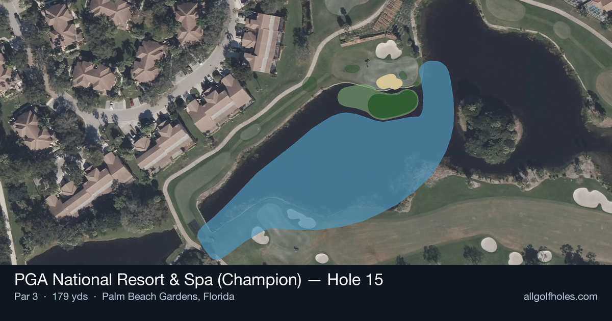 Hole 15 aerial at PGA National Resort & Spa (Champion)