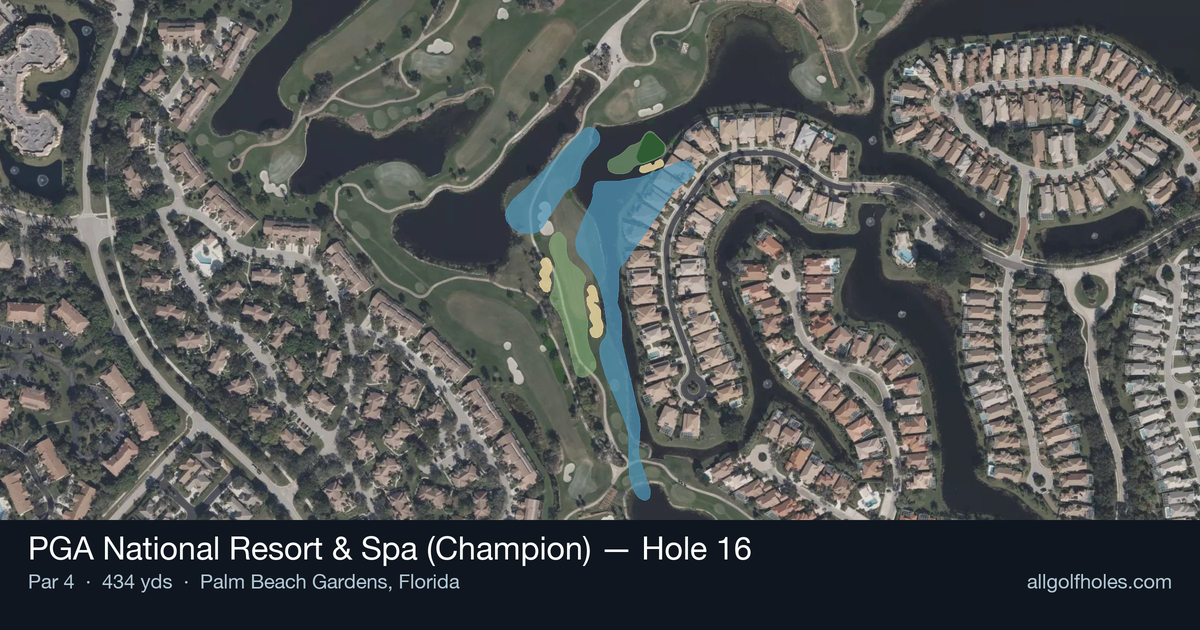 Hole 16 aerial at PGA National Resort & Spa (Champion)