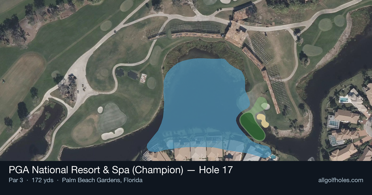 Hole 17 aerial at PGA National Resort & Spa (Champion)