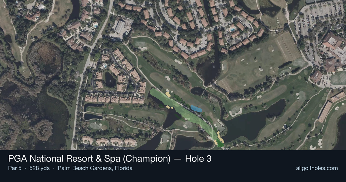 Hole 3 aerial at PGA National Resort & Spa (Champion)