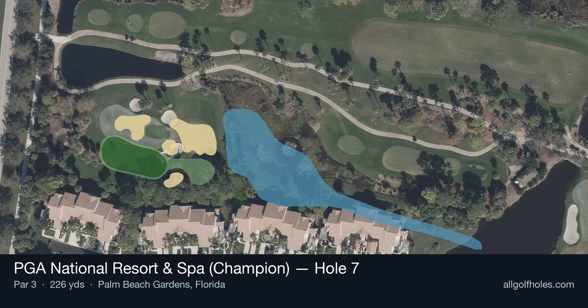 Hole 7 aerial at PGA National Resort & Spa (Champion)
