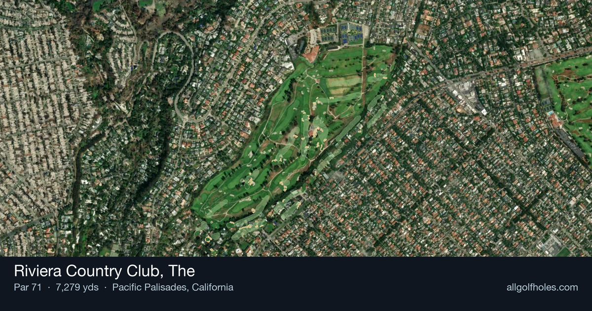 Riviera Country Club, The aerial view