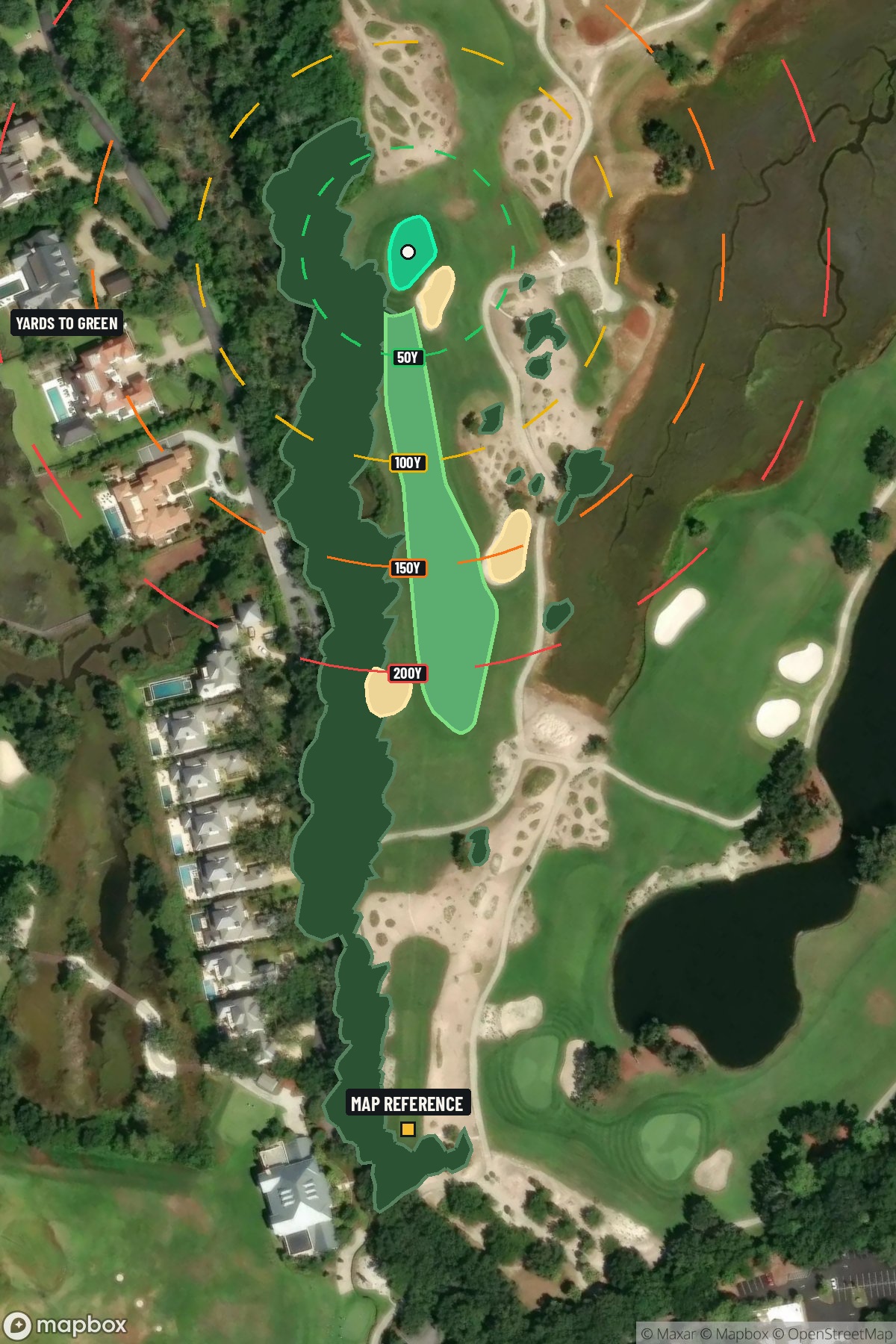 Hole 10 aerial at Sea Island Golf Club (Seaside)