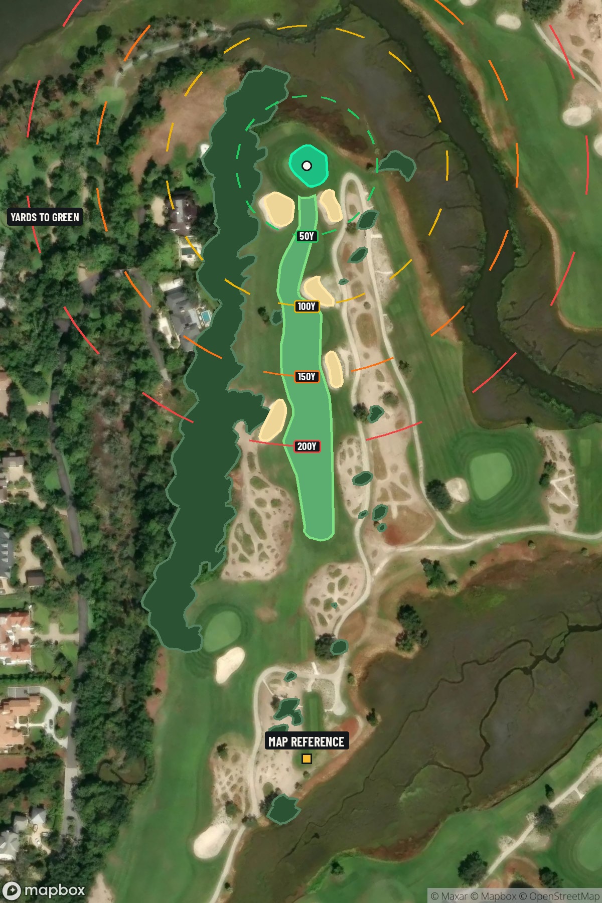 Hole 11 aerial at Sea Island Golf Club (Seaside)