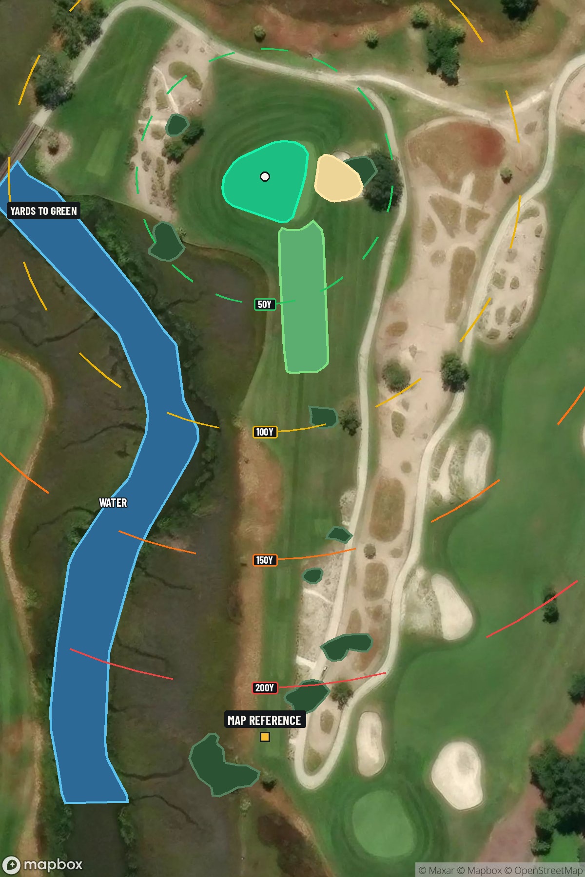 Hole 12 aerial at Sea Island Golf Club (Seaside)
