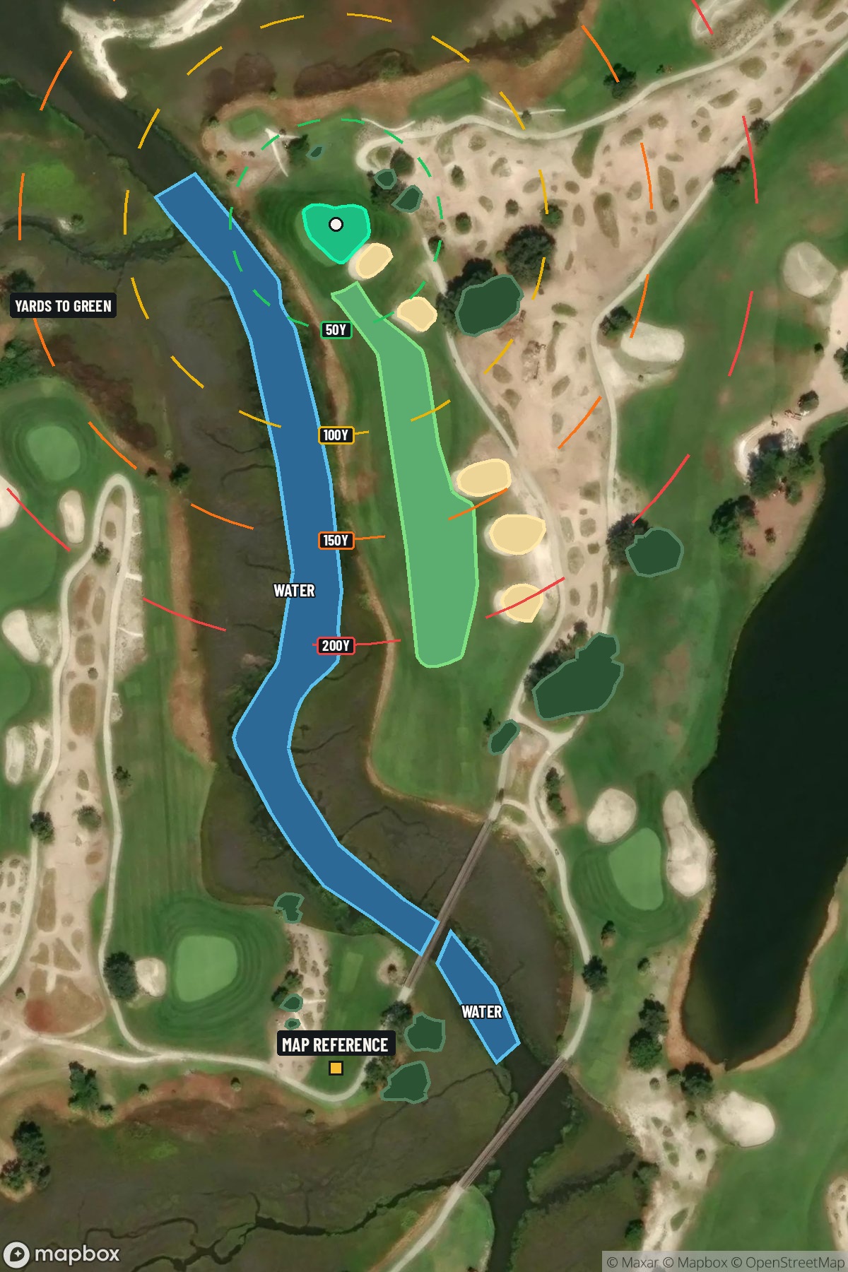 Hole 13 aerial at Sea Island Golf Club (Seaside)