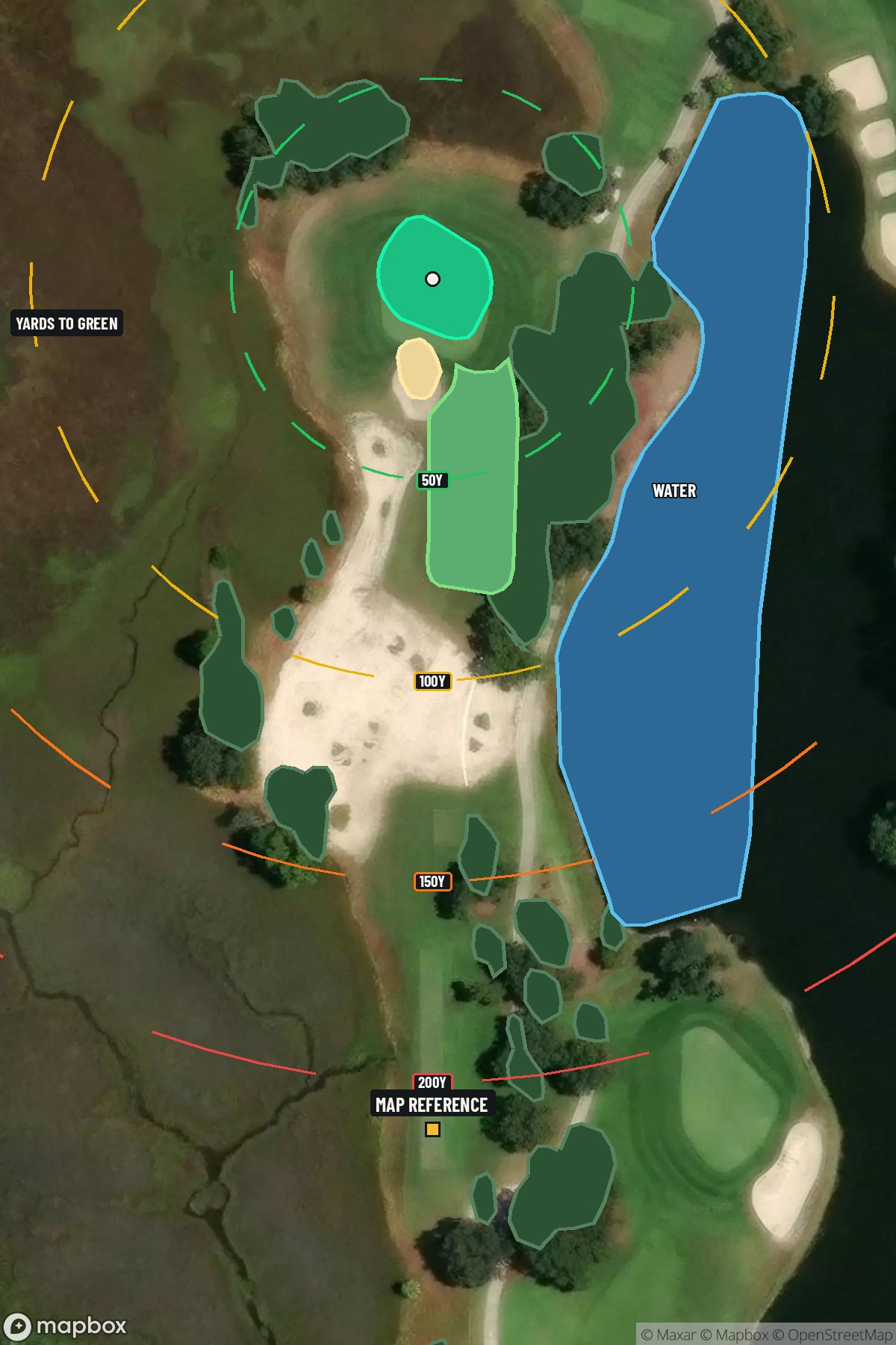 Hole 3 aerial at Sea Island Golf Club (Seaside)