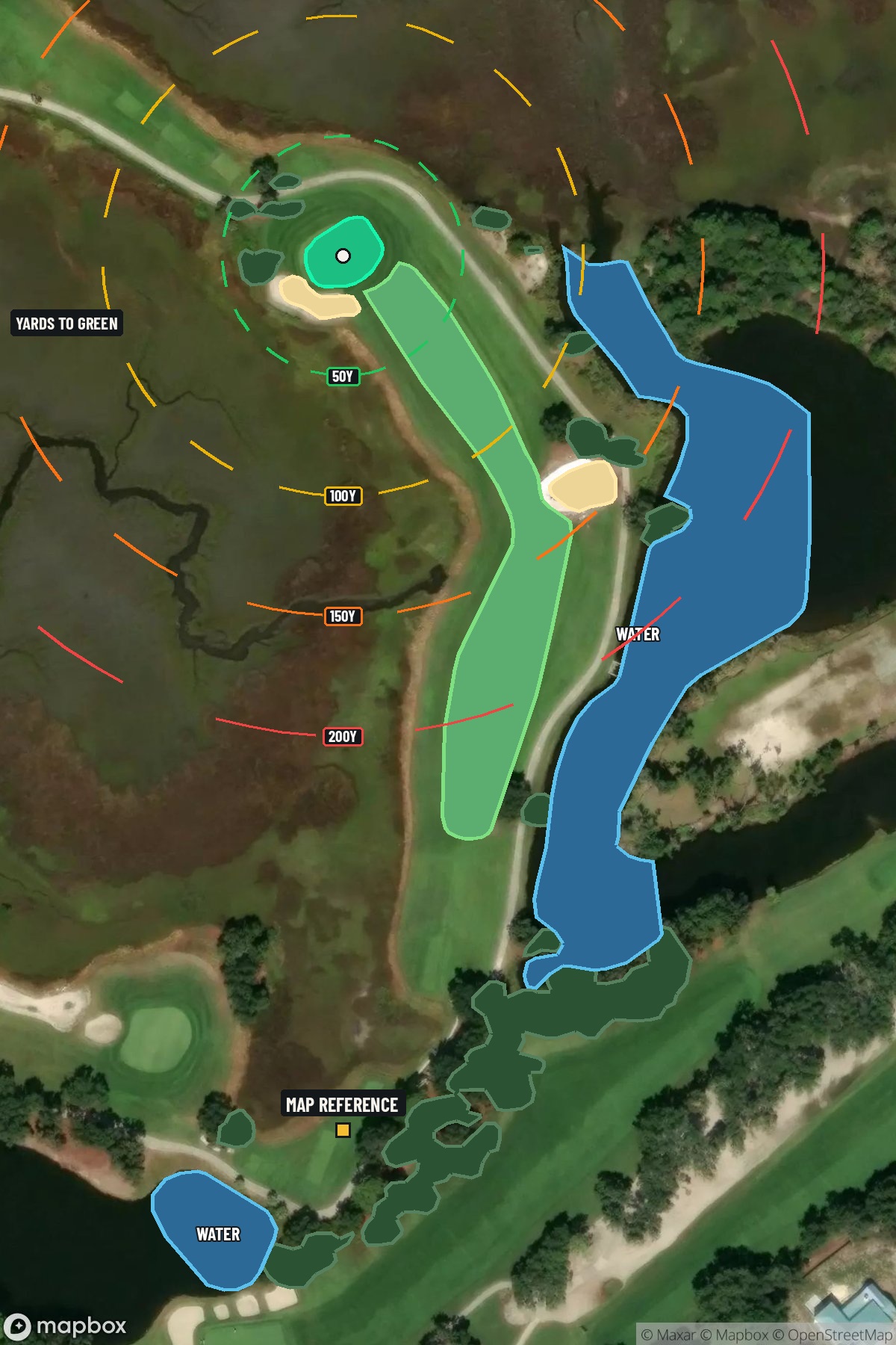 Hole 4 aerial at Sea Island Golf Club (Seaside)
