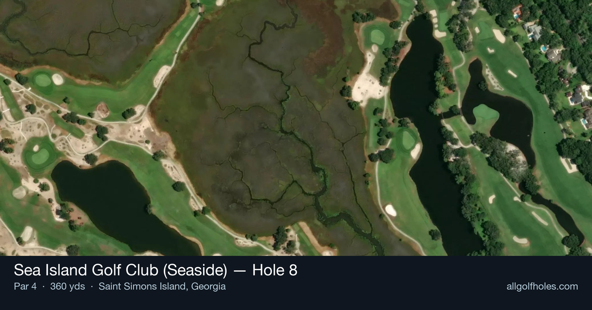 Hole 8 aerial at Sea Island Golf Club (Seaside)