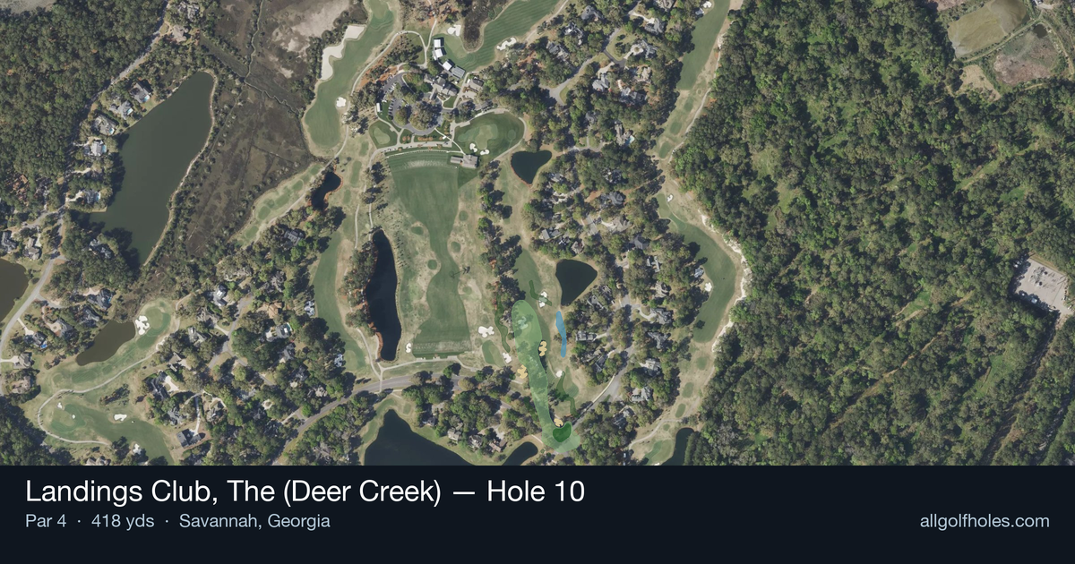 Hole 10 aerial at Landings Club, The (Deer Creek)