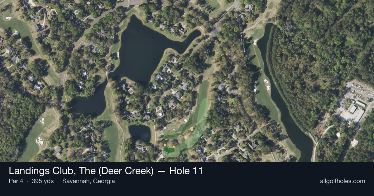 Hole 11 aerial at Landings Club, The (Deer Creek)