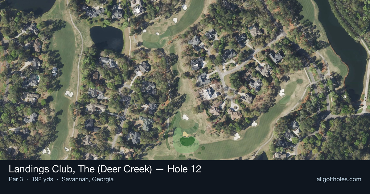 Hole 12 aerial at Landings Club, The (Deer Creek)