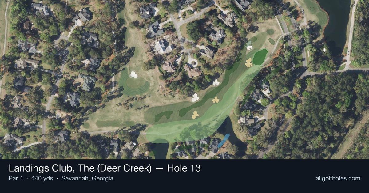 Hole 13 aerial at Landings Club, The (Deer Creek)